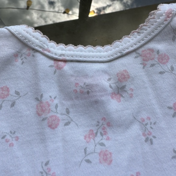 Little Me Pink Floral Long Sleeve Bodysuit Dress in White - Size 6 Months - Picture 12 of 16